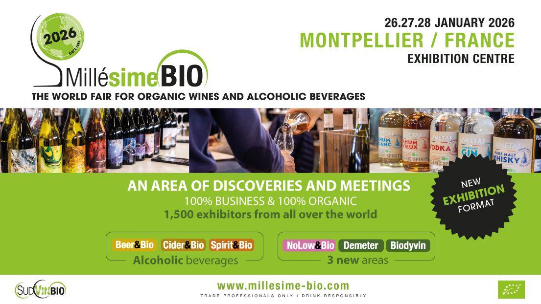 Millésime Bio 2026 全球有機葡萄酒及酒精飲料展覽會 —— 1月誠意開鑼！ - WineNow